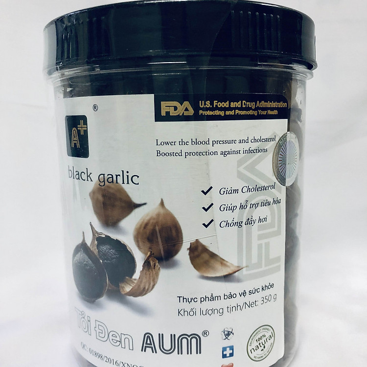 Tỏi đen AUM hộp 350 Gr lên men 60 ngày xuất khẩu Mỹ