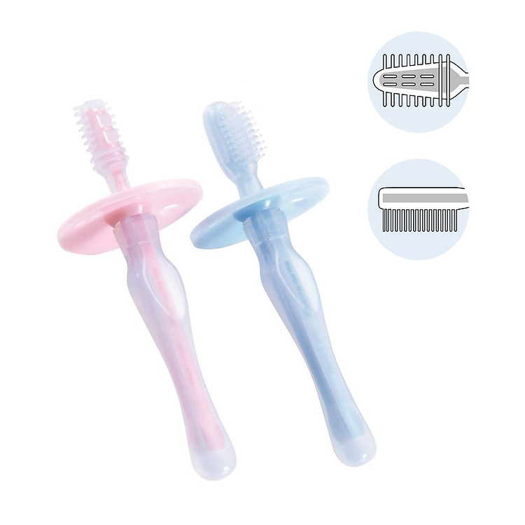 Mua Bộ 2 Bàn Chải Răng Silicone KUKU Chính hãng Giá rẻ - Hình ảnh 3
