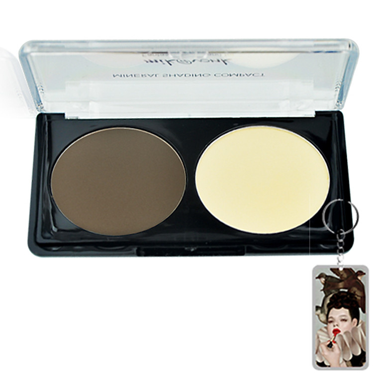 Phấn trang điểm tạo khối Mik@vonk Hàn Quốc 12g No.4 Yellow & Gold Brown tặng kèm móc khoá