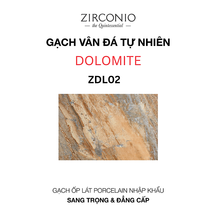 Gạch NIRO GRANITE - ZIRCONIO ZDL02 DOLOMITE - 45x67.5cm - 3 viên/thùng(0.91m2)