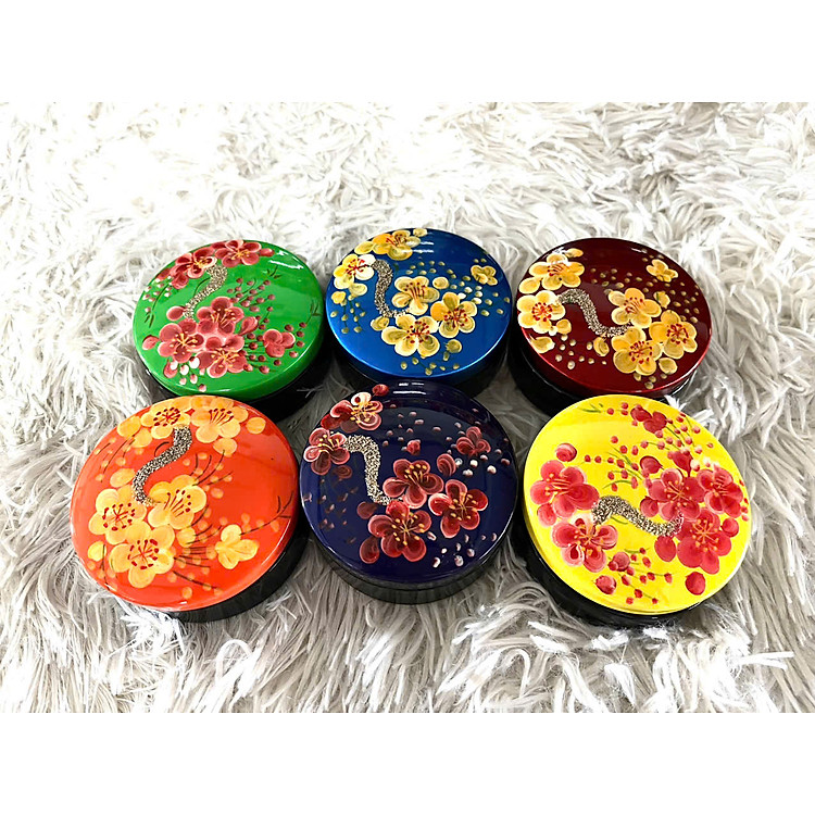 Hủ Phấn Sơn Mài Đựng Đồ Vật Nhỏ (8 cm) - Ảnh 7