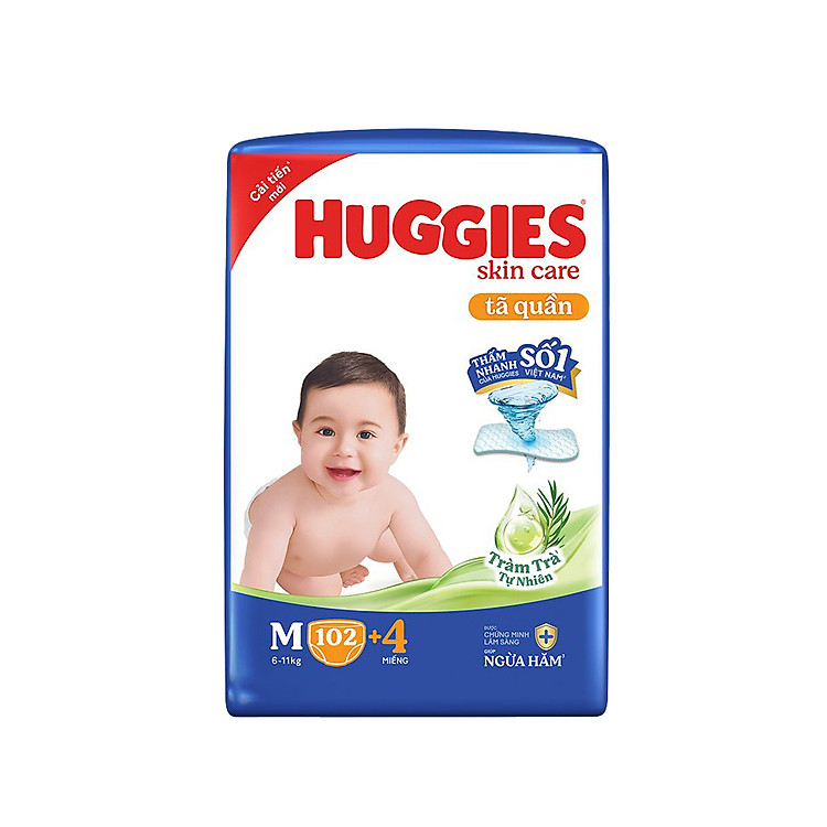 Tã Huggies Skin Care Mega Jumbo M102 Ưu đãi - Hình ảnh 2