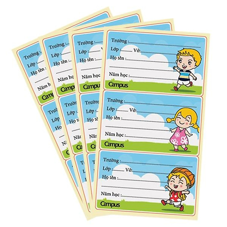 Nhãn Vở Campus Holiday NT-HOD12 (12 nhãn)