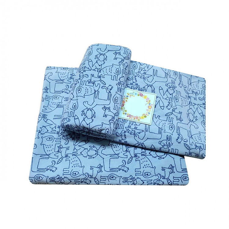 Chăn mền nỉ cotton 1m8 x 1m5 | những con thú vui nhộn