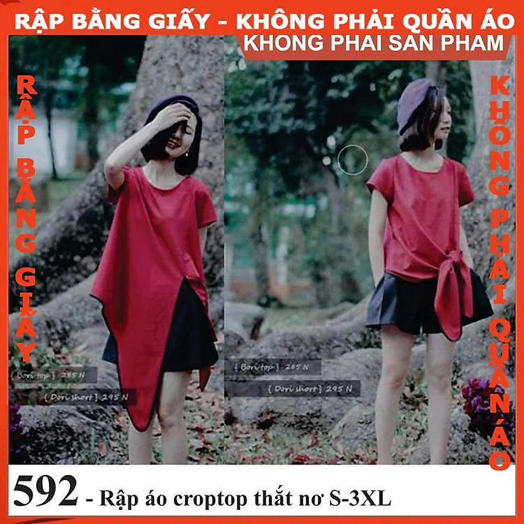 Rập giấy mã 592 (BẢN VẼ) - 2-3XL - Ảnh 2