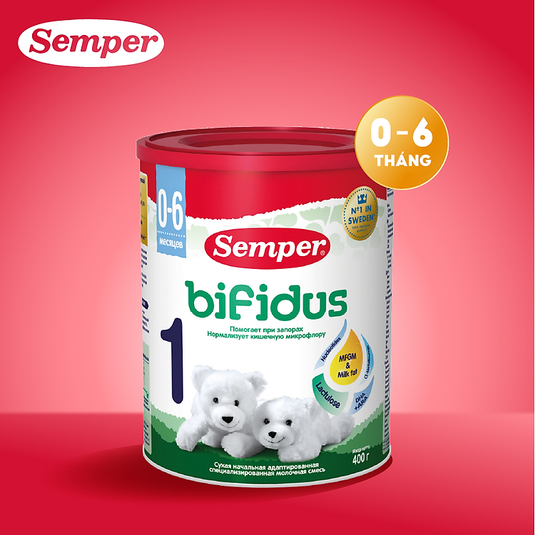 Mua tại Lazada: Sữa bột Semper Bifidus số 1 400g Chính hãng, giá tốt