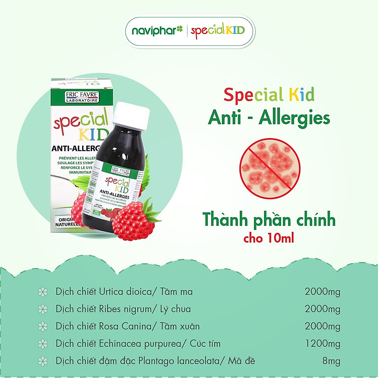 Mua TPBVSK Special Kid Giảm Dị Ứng (125ml) Chính hãng Giá tốt - Hình ảnh 4