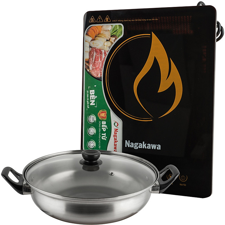 Bếp Từ Đơn Nagakawa NAG0704 (2000W) - Kèm Nồi Lẩu - Hàng Chính Hãng
