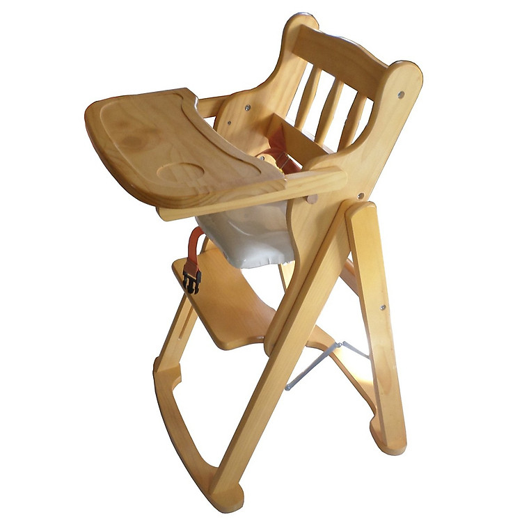 Ghế Ăn Dặm Cho Bé Từ 9 - 24 Tháng Tuổi Bằng Gỗ Có Thể Điều Chỉnh Độ Cao, Gấp Gọn Nhẹ Nhàng, Dễ Dàng Di Chuyển - AS1016