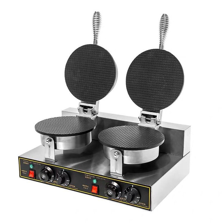 Máy làm bánh ốc quế máy đôi cao cấp điện 220v