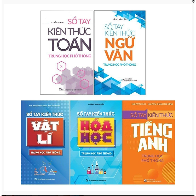 Combo 5 Cuốn Sổ Tay Kiến Thức Trung Học Phổ Thông