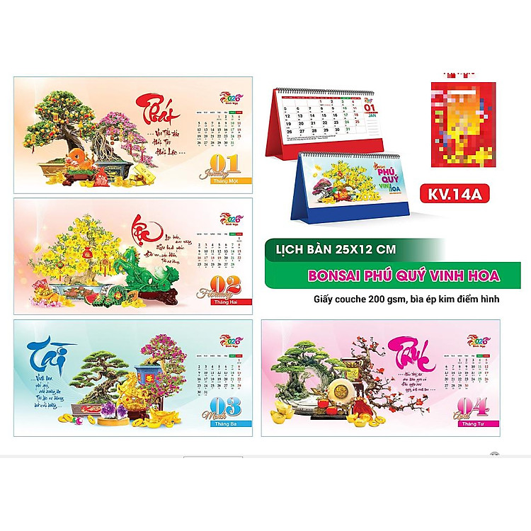 Lịch Để Bàn 2026 Đế Chữ A - Ảnh 2