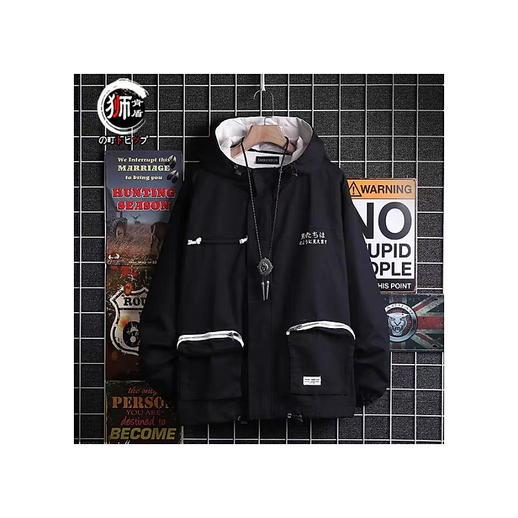 Khoác Dù 2 Lớp Unisex Nam Nữ Mặc Được