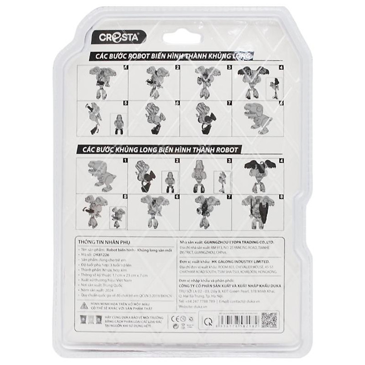 Robot Biến Hình Khủng Long Cresta DK81226 Chính hãng Giá tốt - Hình ảnh 5