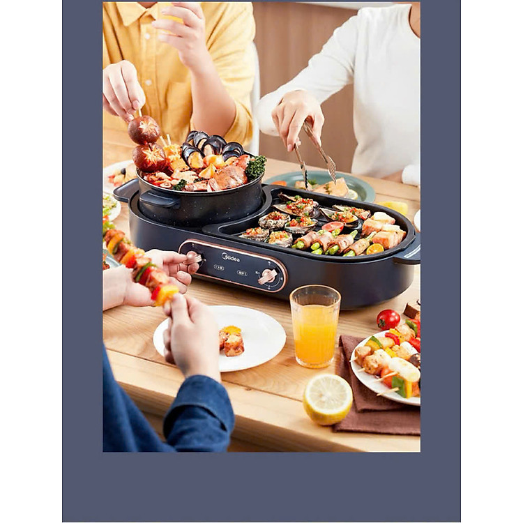 Bếp Lẩu Nướng 2 in 1 MiDEA MC-SK2026X2 hàng chính hãng