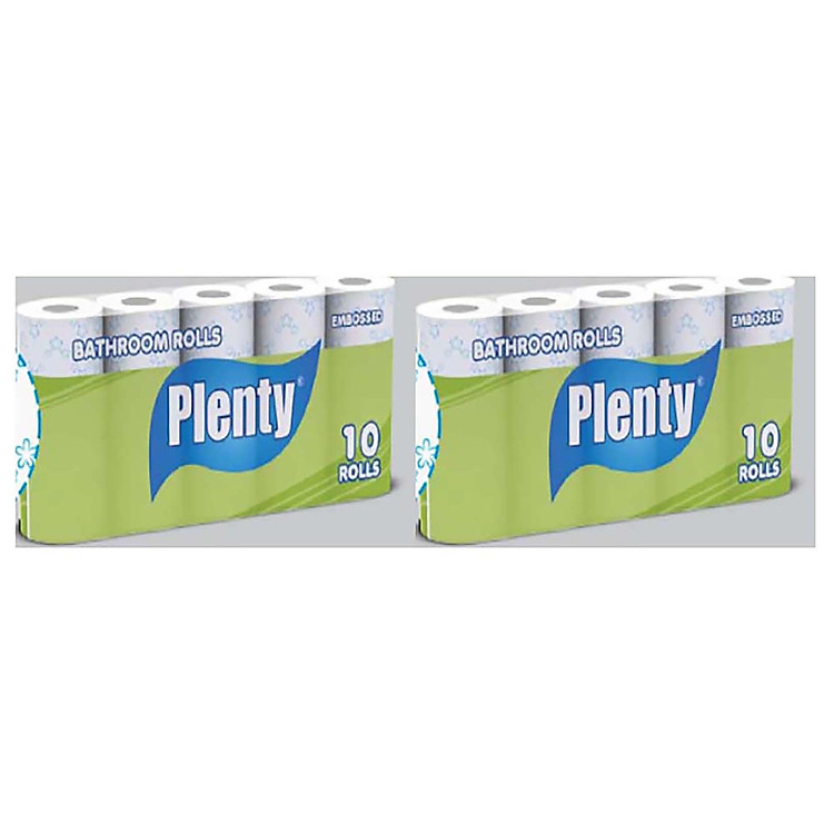 Combo 20 cuộn Giấy vệ sinh PLENTY, 2 Lớp, 215 Tờ/cuộn