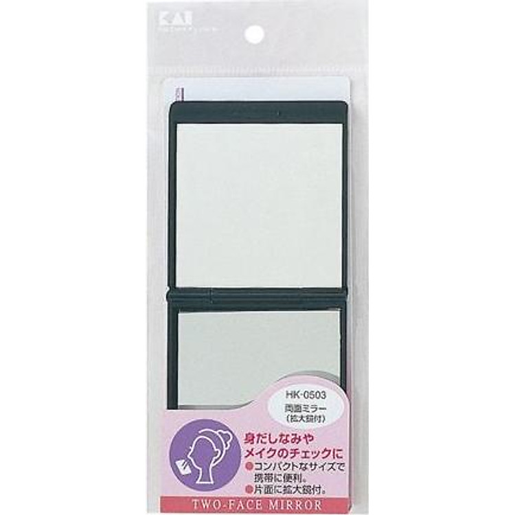Gương mini trang điểm chống vỡ gập gọn KAI nội địa Nhật Bản