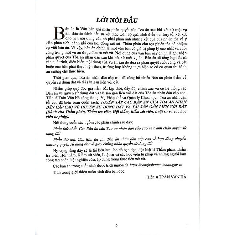 Tuyển Tập Các Bản Án Của Tòa Án Nhân Dân Cấp Cao Về Quyền Sử Dụng Đất Và Tài Sản Gắn Liền Với Đất - Ảnh 4