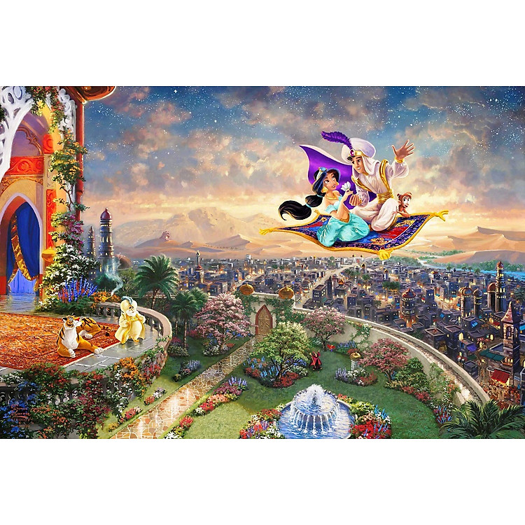 Bộ tranh xếp hình Aladdin và Jasmine Chính hãng Giá tốt - Hình ảnh 2