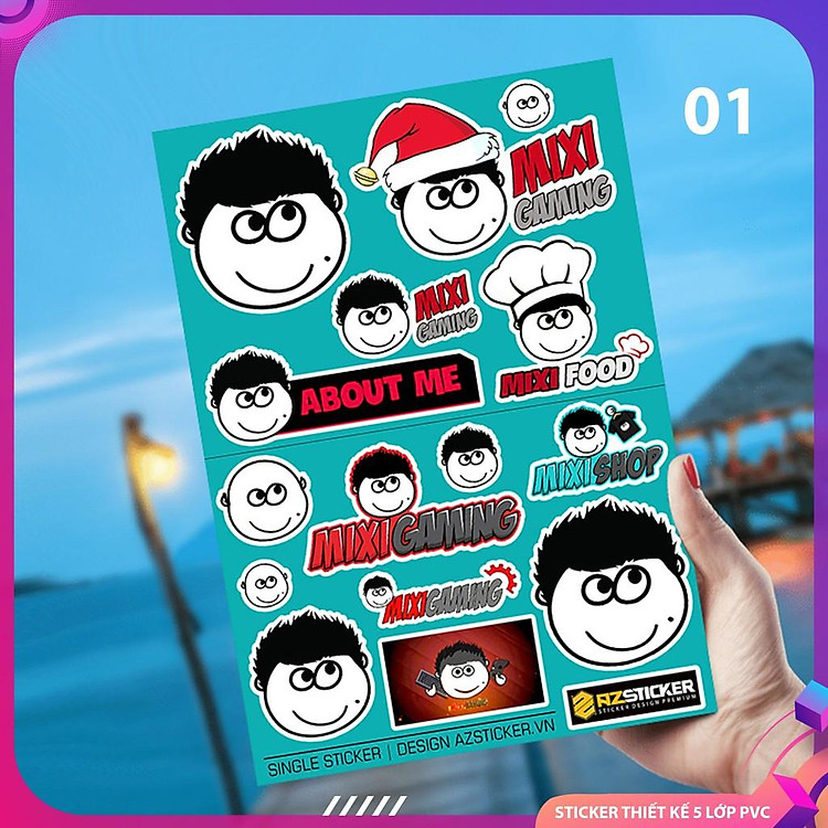 Hình Độ Mixi | Sticker Dán Xe, Tem Dán Xe Máy, Xe Điện Chống Thấm Nước, Chống Bay Màu