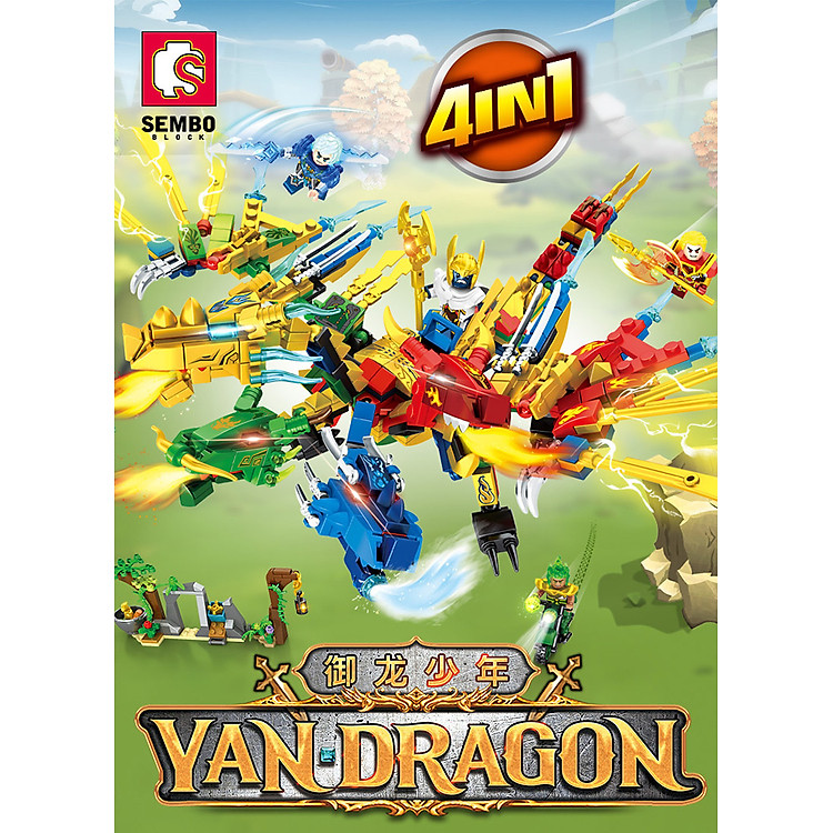 Đồ Chơi Lắp Ráp SEMBO BLOCK Kỵ Sĩ Rồng Chính hãng Giá rẻ - Hình ảnh 2
