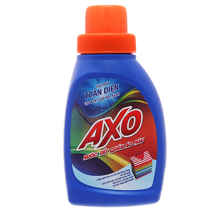 Nước Tẩy Quần Áo Màu Axo Xanh Dương Hương Tươi Mát Chai 400ml