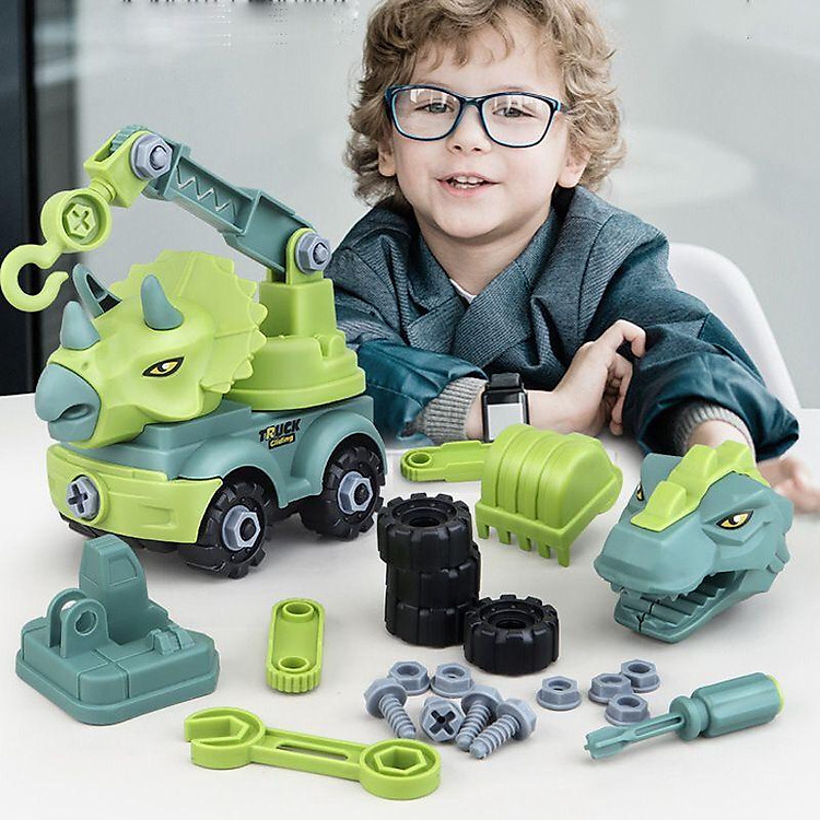 Bộ Lắp Ráp 4 Xe Khủng Long Chính hãng Tiết kiệm - Hình ảnh 5