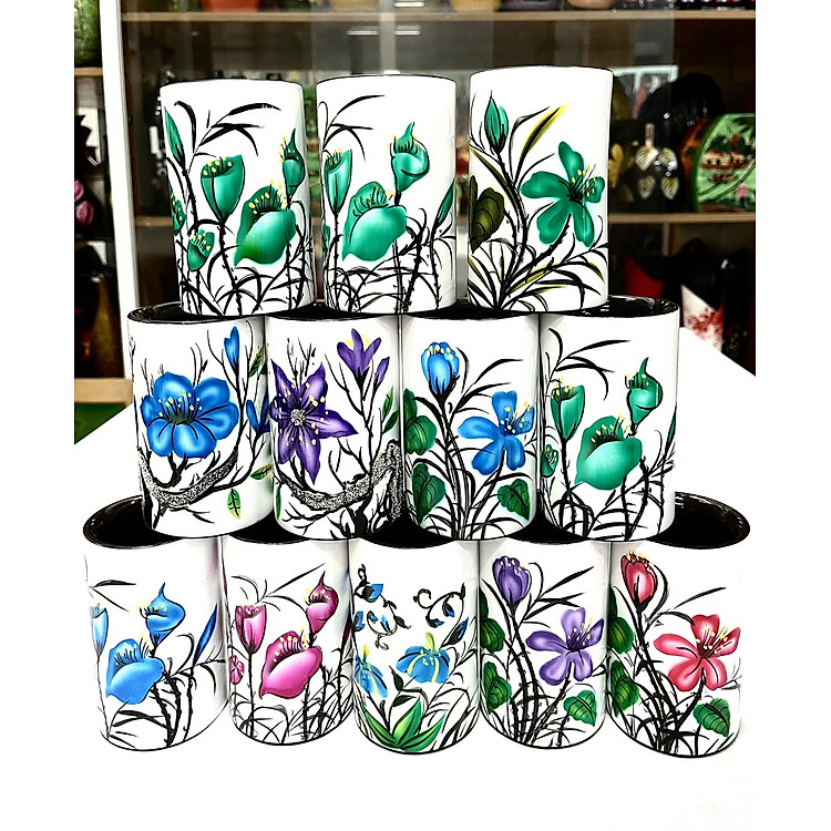 Hủ cắm bút sơn mài (11x7 cm) - Ảnh 3