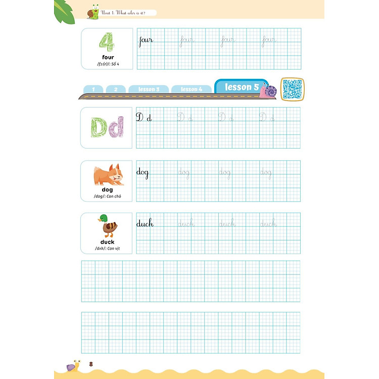 Luyện Viết Chữ Đẹp Từ Vựng Tiếng Anh Family And Friends - National Edition 1 - Ảnh 4