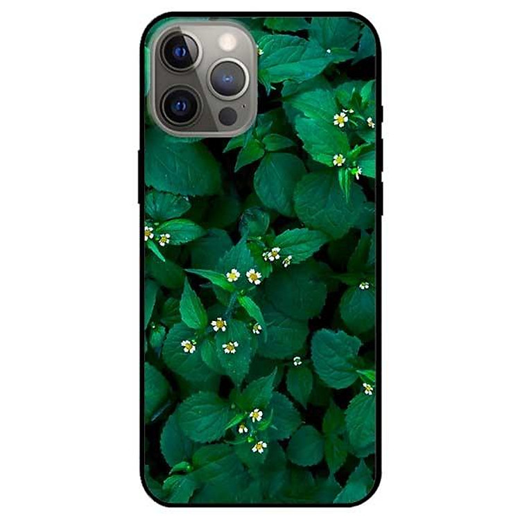 Ốp lưng dành cho Iphone 12 Mini - 12 / 12 Pro - 12 Pro Max mẫu Lá Xanh Hoa Trắng
