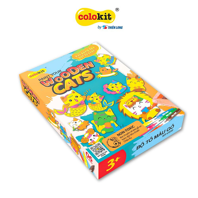 Tranh Gỗ Tô Màu Bé Mèo Cute Thiên Long Colokit KIT-C030 - Ảnh 3