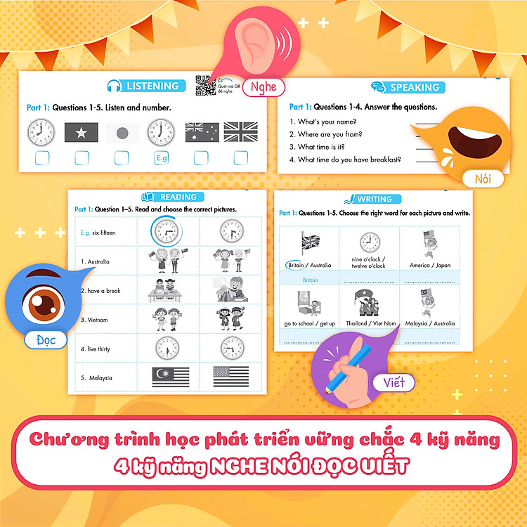 Big 4 Bộ Đề Tự Kiểm Tra 4 Kỹ Năng Nghe - Nói - Đọc - Viết (Tập 1) - Ảnh 6