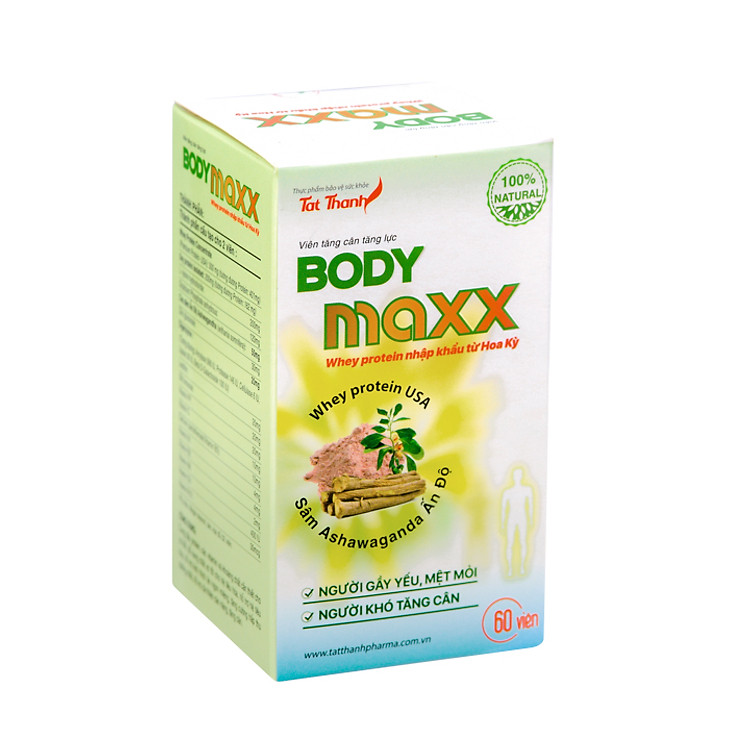 Thực phẩm chức năng Viên tăng cân, tăng lực Bodymaxx 60v