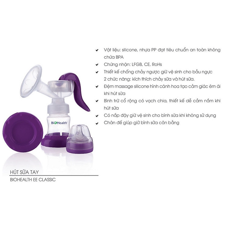 Dụng cụ hút sữa cầm tay Biohealth Uy tín Giá rẻ - Hình ảnh 5