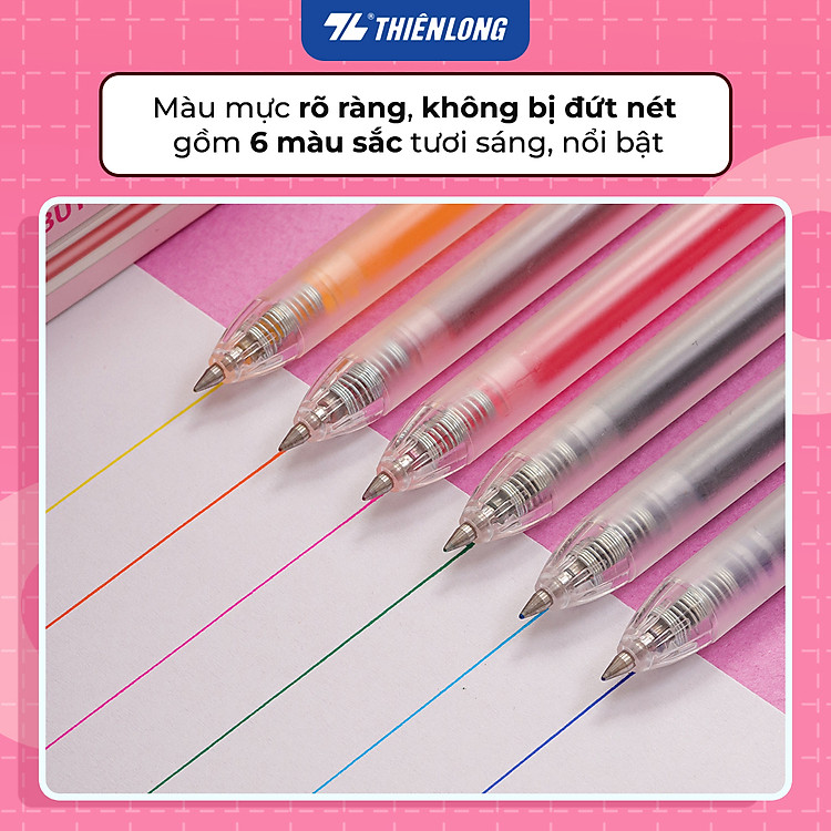Bộ Bút Gel Colochi Thiên Long Gel-050 (Mực cam) - Ảnh 6
