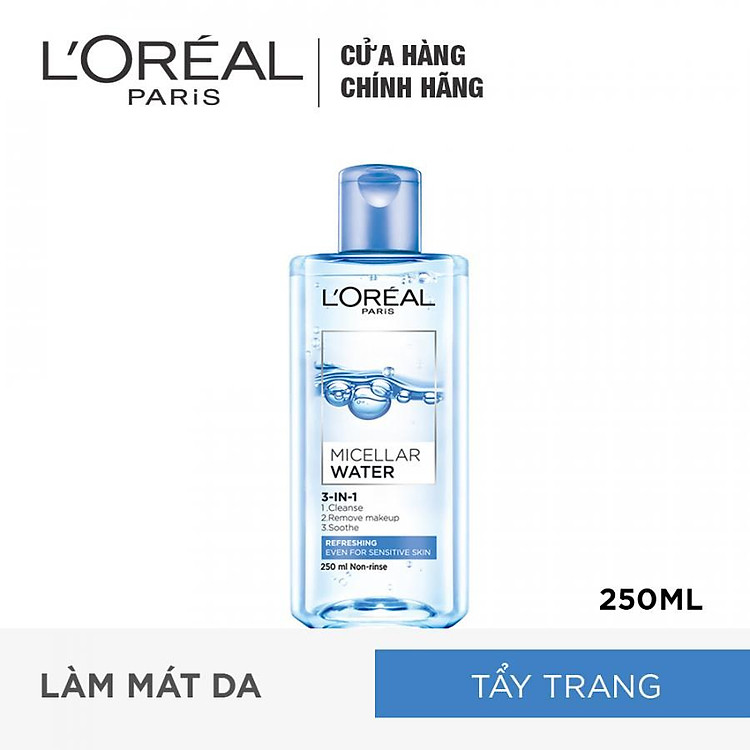Nước Tẩy Trang L'oreal 3 Trong 1 Micellar Tươi Mát Chai 250ml