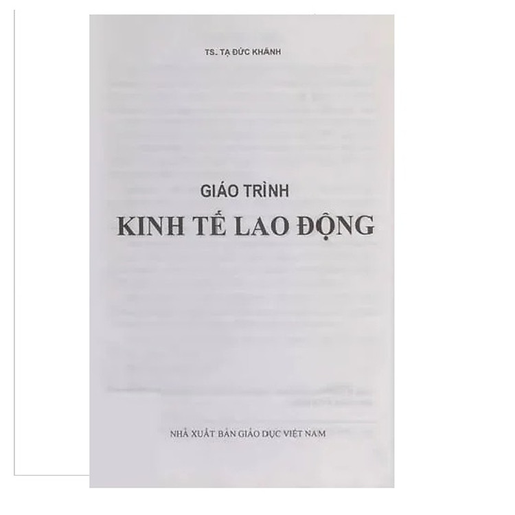 Giáo trình Kinh tế lao động - Ảnh 2