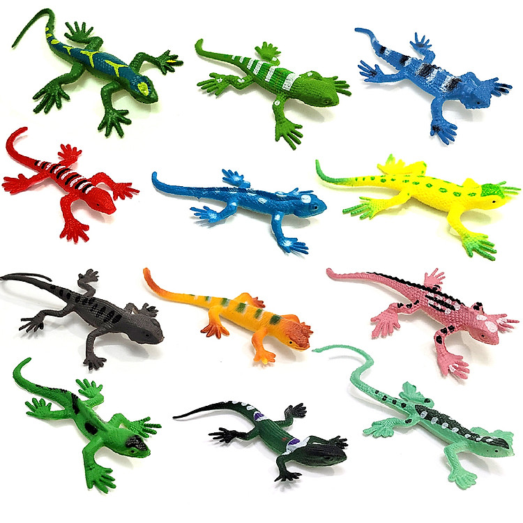 Bộ 12 tắc kè mô hình giả Chính hãng Tiết kiệm - Hình ảnh 4