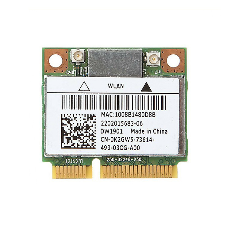 Card WIFI 5Ghz cho laptop Atheros AR5B22 / DW1901 dual band tốc độ 300Mbps - Hàng nhập khẩu