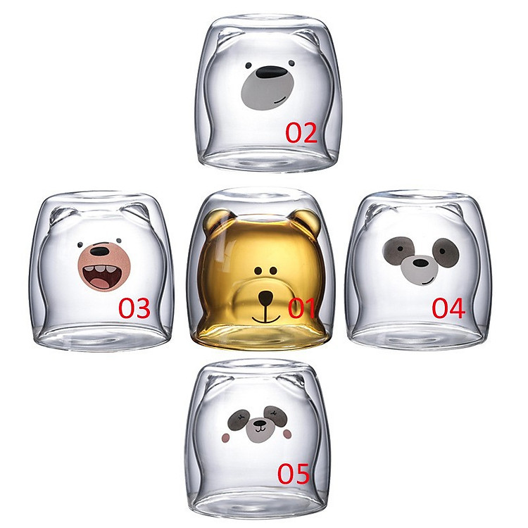 Ly Thủy Tinh Hình Gấu Cách Nhiệt An Toàn