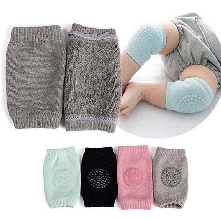 Combo 2 Bộ Vớ Tất Chống Trượt Tập Bò Đầu Gối Cho Bé Hàng Loại Dày Mẫu Ngẫu Nhiên