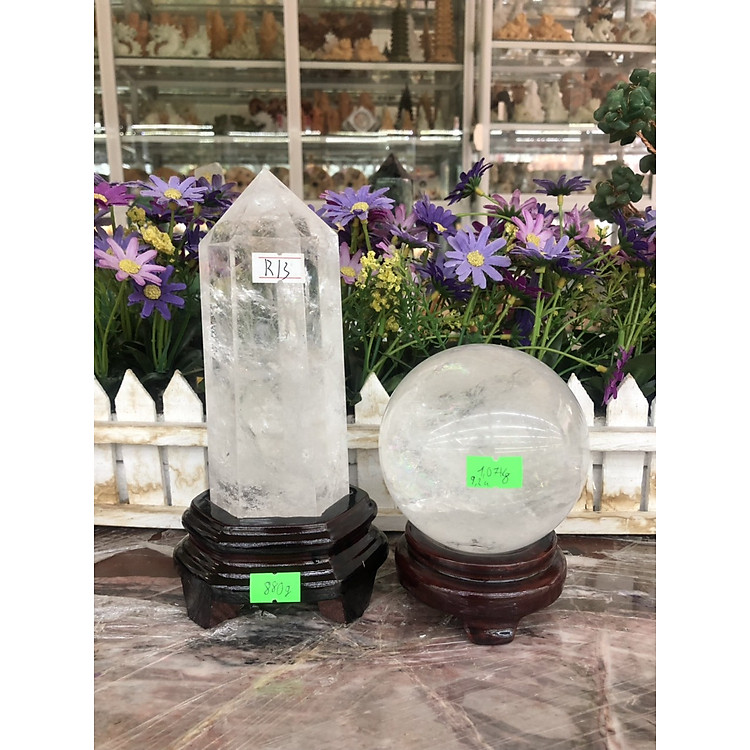 Bộ combo phong thủy trấn trạch đá thạch anh tím