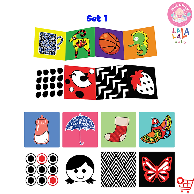 Bộ thẻ kích thích thị giác Lalala Baby Chính hãng Ưu đãi - Hình ảnh 5