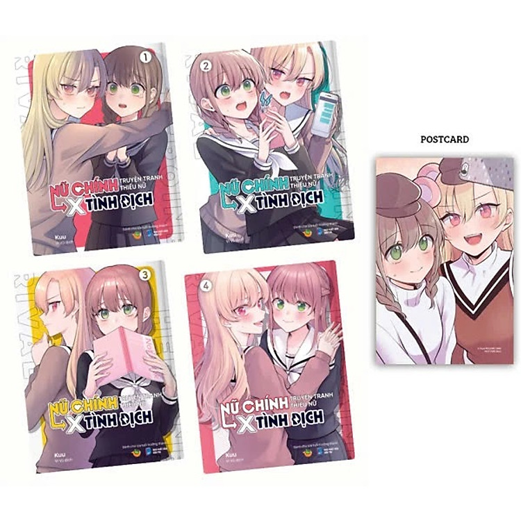 Combo Nữ Chính Truyện Tranh Thiếu Nữ X Tình Địch: Từ Tập 1 Đến Tập 4 (Bộ 4 Tập) - Tặng Postcard - Số Lượng Có Hạn