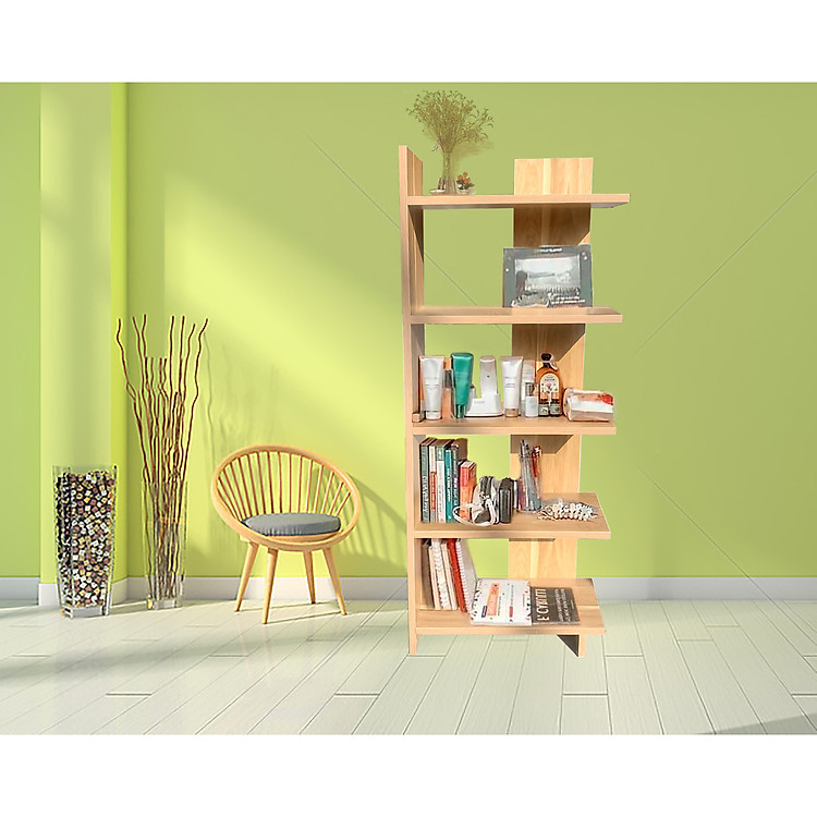 Kệ sách góc tường gỗ CN HT1250