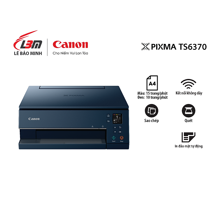 Máy in phun đa chức năng Canon TS6370- Hàng chính hãng