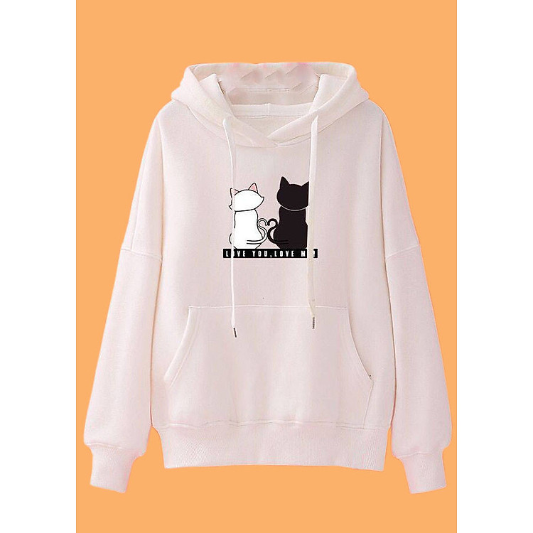 Áo khoác hoodie nữ tay dài hình thú siêu cá tính 0147