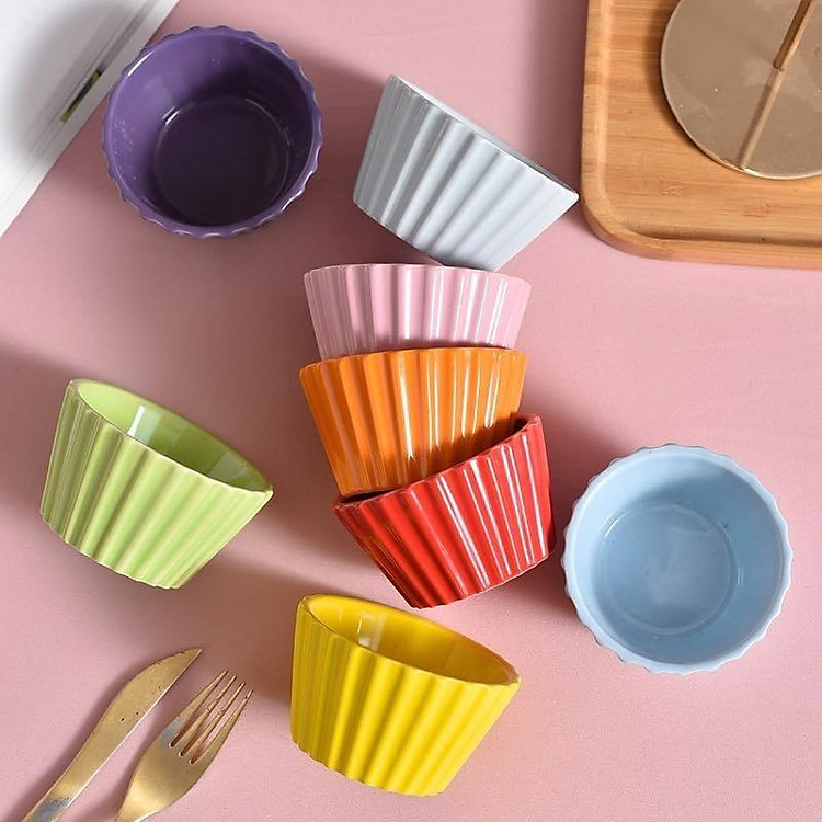 Hũ Remakin Cốc sứ chuyên sử dụng làm cupcake, pancake, bữa sáng tuyệt vời cho các bạn nhỏ.