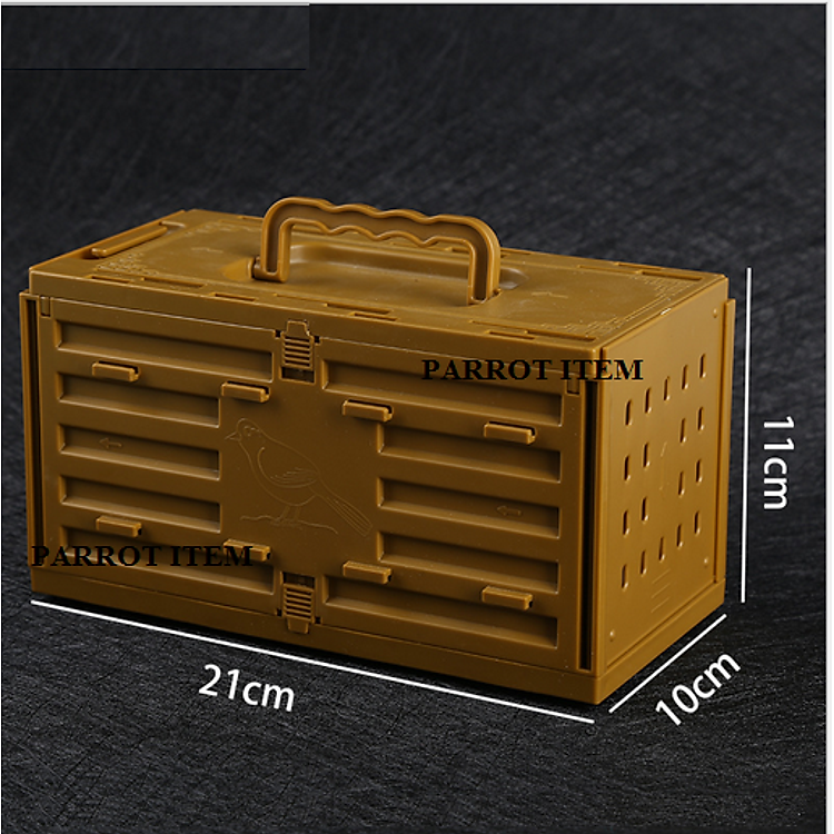 1 lồng vận chuyển dạng hộp 22*11*10 dùng cho finch, yến hót, manh manh, bảy màu, yến phụng, lovebird...