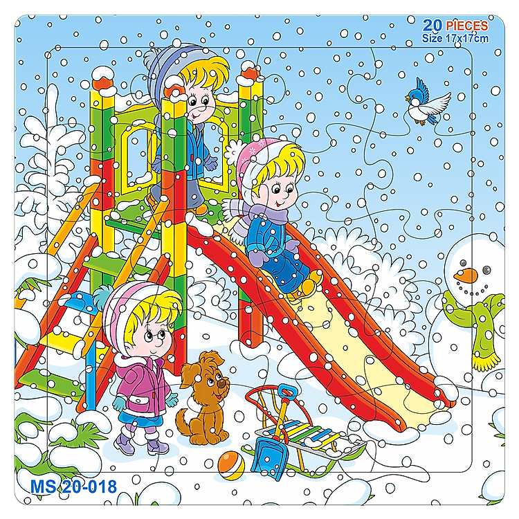 Bộ tranh xếp hình 20 mảnh cho bé Chính hãng Giá tốt - Hình ảnh 2